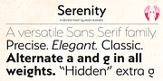 Serenity, a Sans Serif Font by Device (Thumbnail 1 of 9)