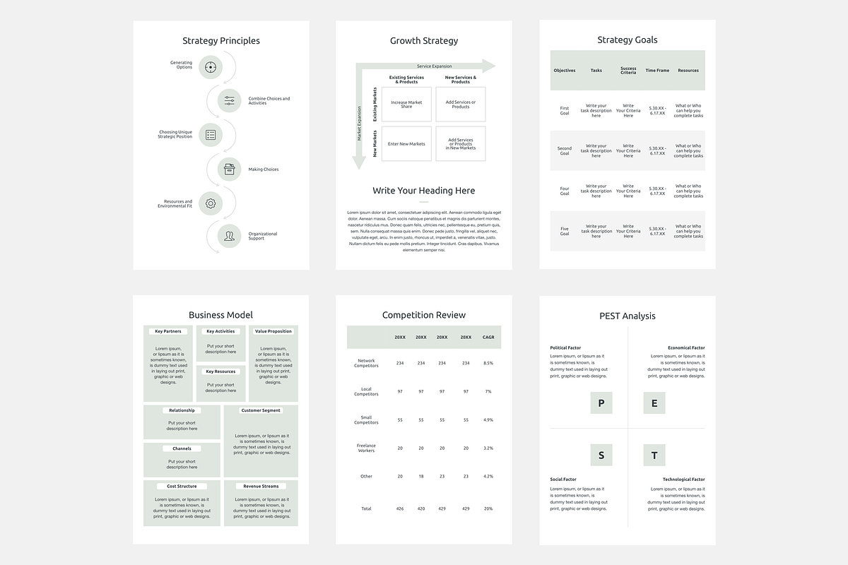 A4 Business Strategy Google Slides, a Presentation Template by JetzTemplates (Photo 3 of 8)