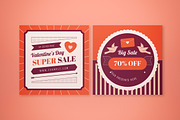 Valentine Sale Banner, an UI Kit Template by graphicook (Thumbnail 4 of 5)