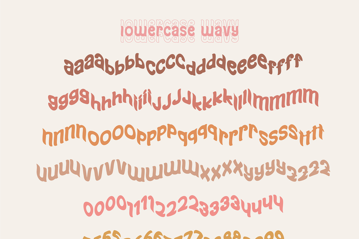 Awesome Wavy Stacked - Wave Display, a Handwritten Font by MaxArt Foundry (Photo 10 of 11)