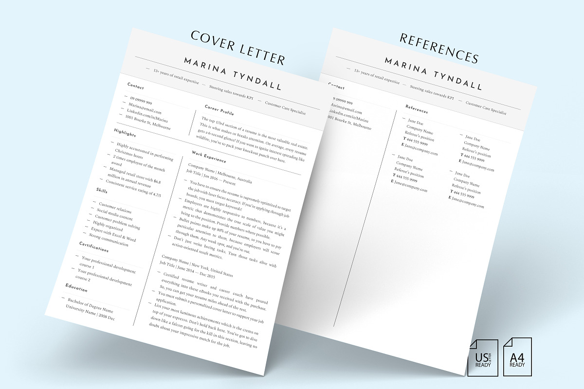 Resume Template Google Docs, Word, a Resume Template by Career Canvas (Photo 6 of 13)