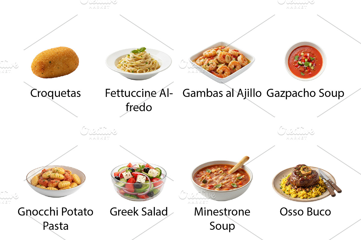 Italian & Mediterranean Feast - PNG, a Food Illustration by Nurlan's shop (Photo 3 of 5)