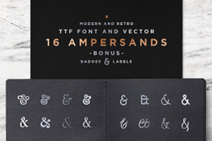 16 Ampersands Set