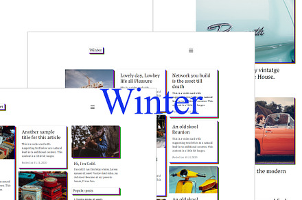 Winter Personal Blog HTML Template