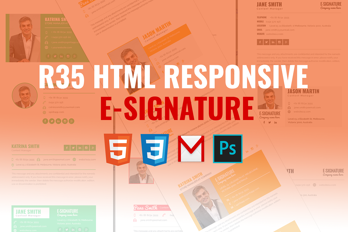 R35 HTML Responsive E-Signature, an Email Template by QuickArtisan (Photo 1 of 27)