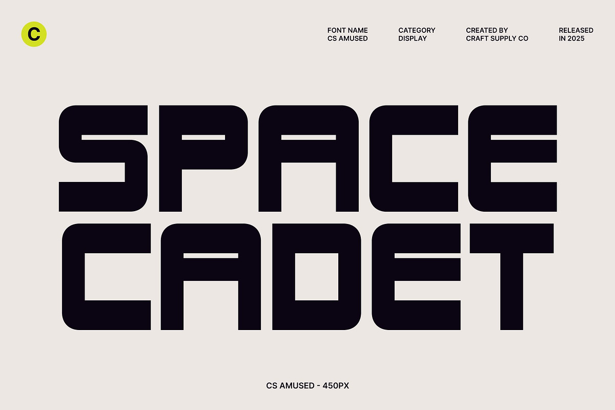 CS Amused – Techno Font, a Sans Serif Font by Craft Supply Co. (Photo 2 of 8)