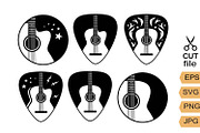 Guitar SVG Guitar pick Silhouette, a Graphic by TanchaArt (Thumbnail 1 of 6)