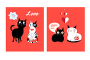 Funny cats in love, an Animal Illustration by Tanor (Thumbnail 4 of 4)