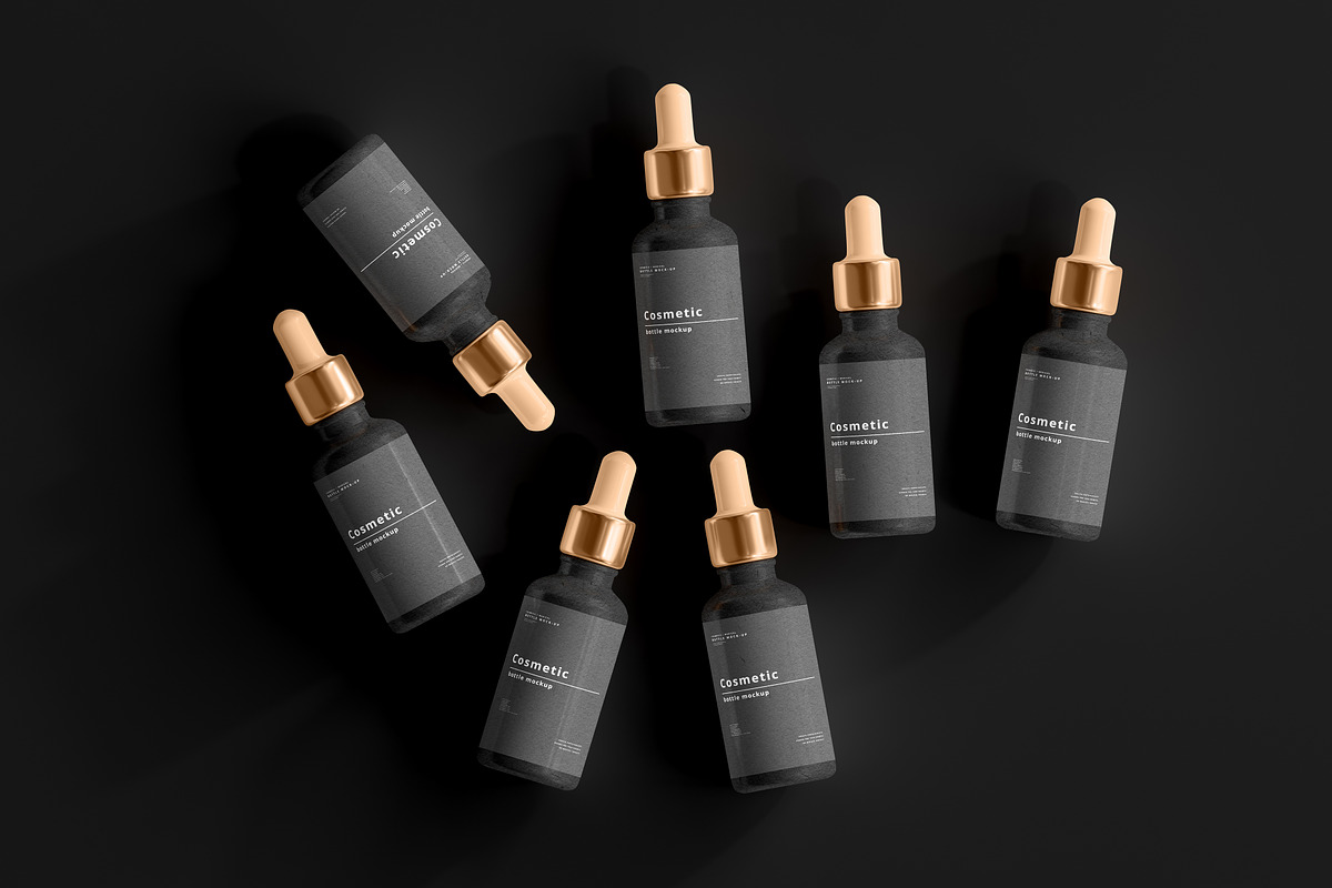 Dark Cosmetic Branding Mockups, a Cups & Container Mockup by pmvch (Photo 9 of 86)