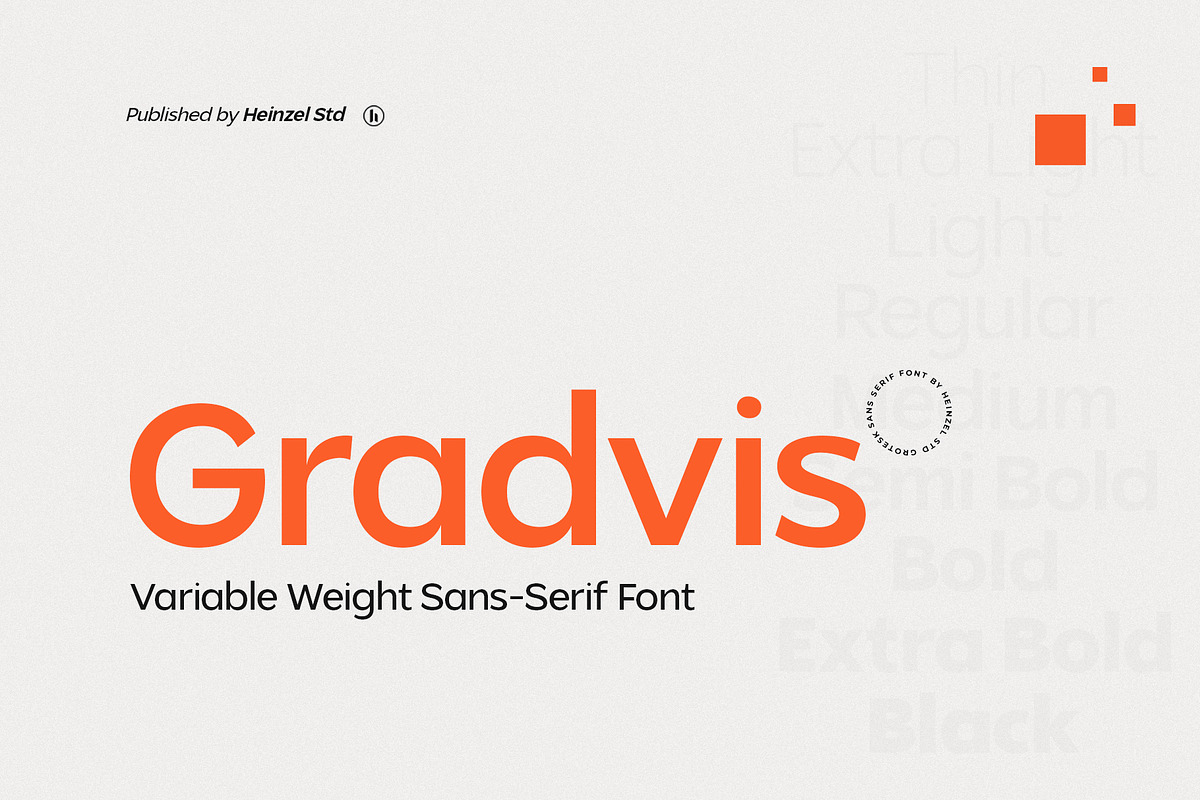 Gradvis Sans Serif Font (18 Fonts), a Sans Serif Font by Heinzel Std (Photo 1 of 22)