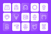Fashion Icons Set, an Outline Icon by Prosymbols (Thumbnail 5 of 7)