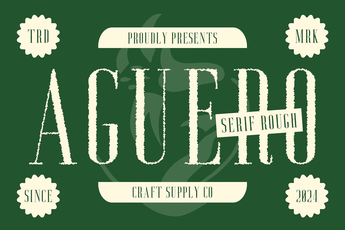 Aguero Serif Rough, a Serif Font by Craft Supply Co. (Photo 1 of 8)