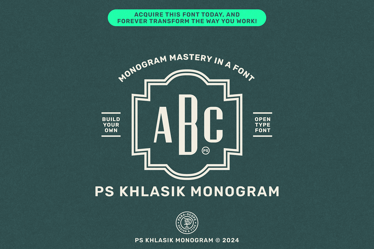 3 Letter Monogram Maker - PS Khlasik, a Sans Serif Font by Para-Scope Design (Photo 8 of 8)