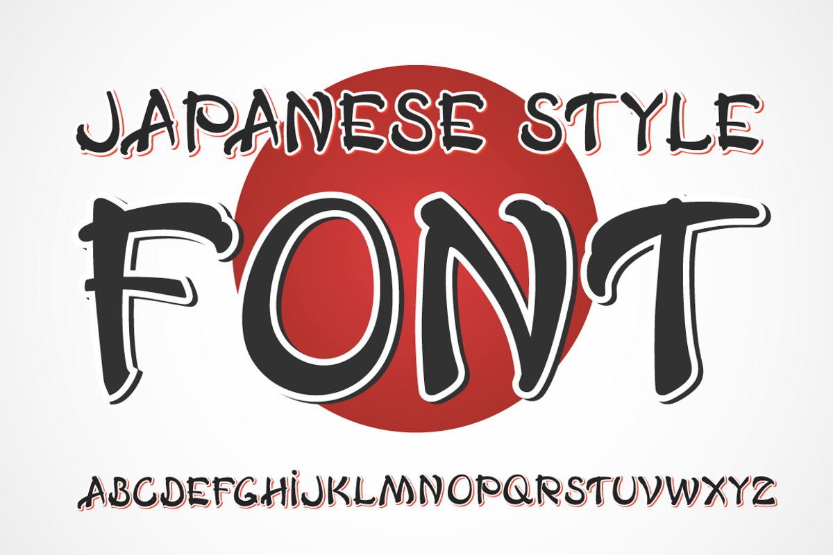 Japanese OTF vintage label font.