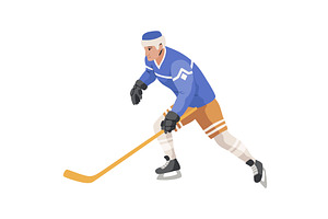 Ice hockey player. Athletes in, an Object Illustration by Things for designers