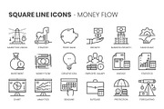 Square line icons, an Outline Icon by Howcolour (Thumbnail 53 of 85)
