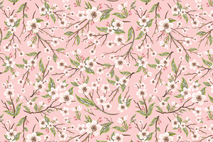 Apple Blossom Seamless Pattern