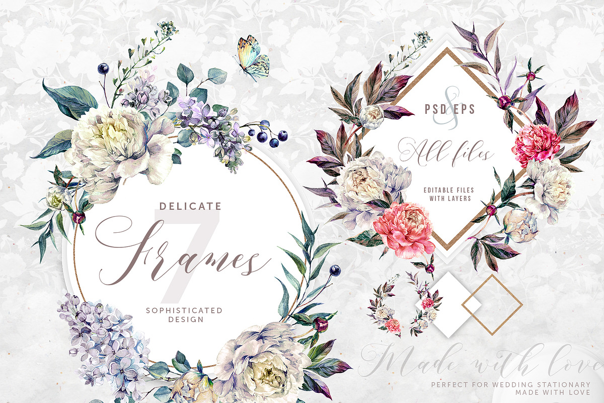 Piano Pastello | Peony Symphony II, a Decorative Illustration by Inna Sinano (Photo 3 of 12)