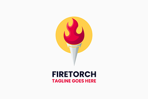 Fire Torch Simple Logo, a Branding & Logo Template by Artnivora.Std