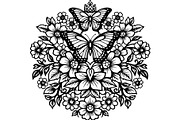 Decorative Floral Panel Vector Set, a Decorative Illustration by Designer_Momina (Thumbnail 8 of 20)