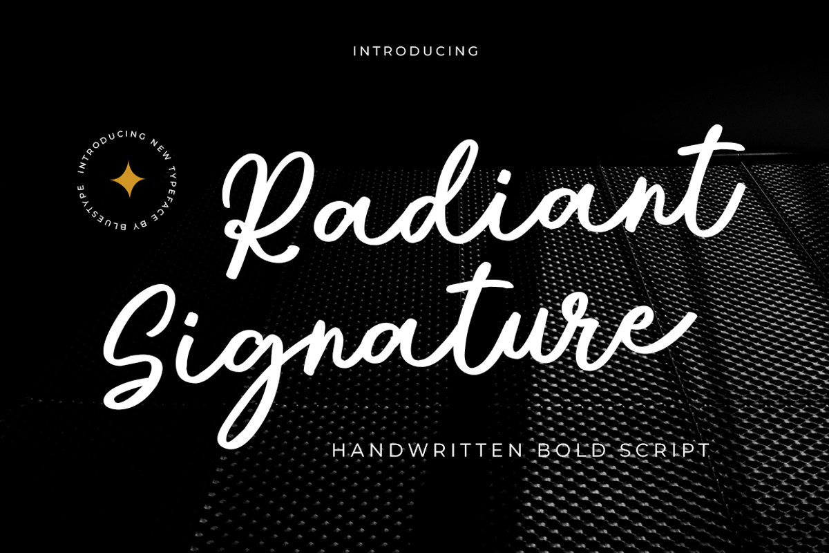 Radiant Signature - Handwritten Font, a Script Font by Bluestype Studio (Photo 1 of 10)