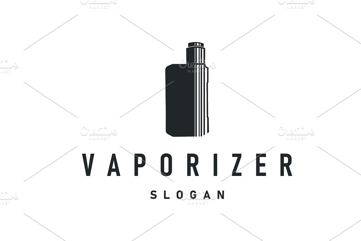 vape logo silhouette design simple, a Branding & Logo Template by Maylianaw28