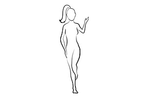 Female silhouette. Woman body, a Person Illustration by the8monkey