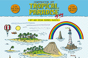 Tropical Paradise Constructor Kit, an Illustration by DeepFuze (Thumbnail 2 of 5)