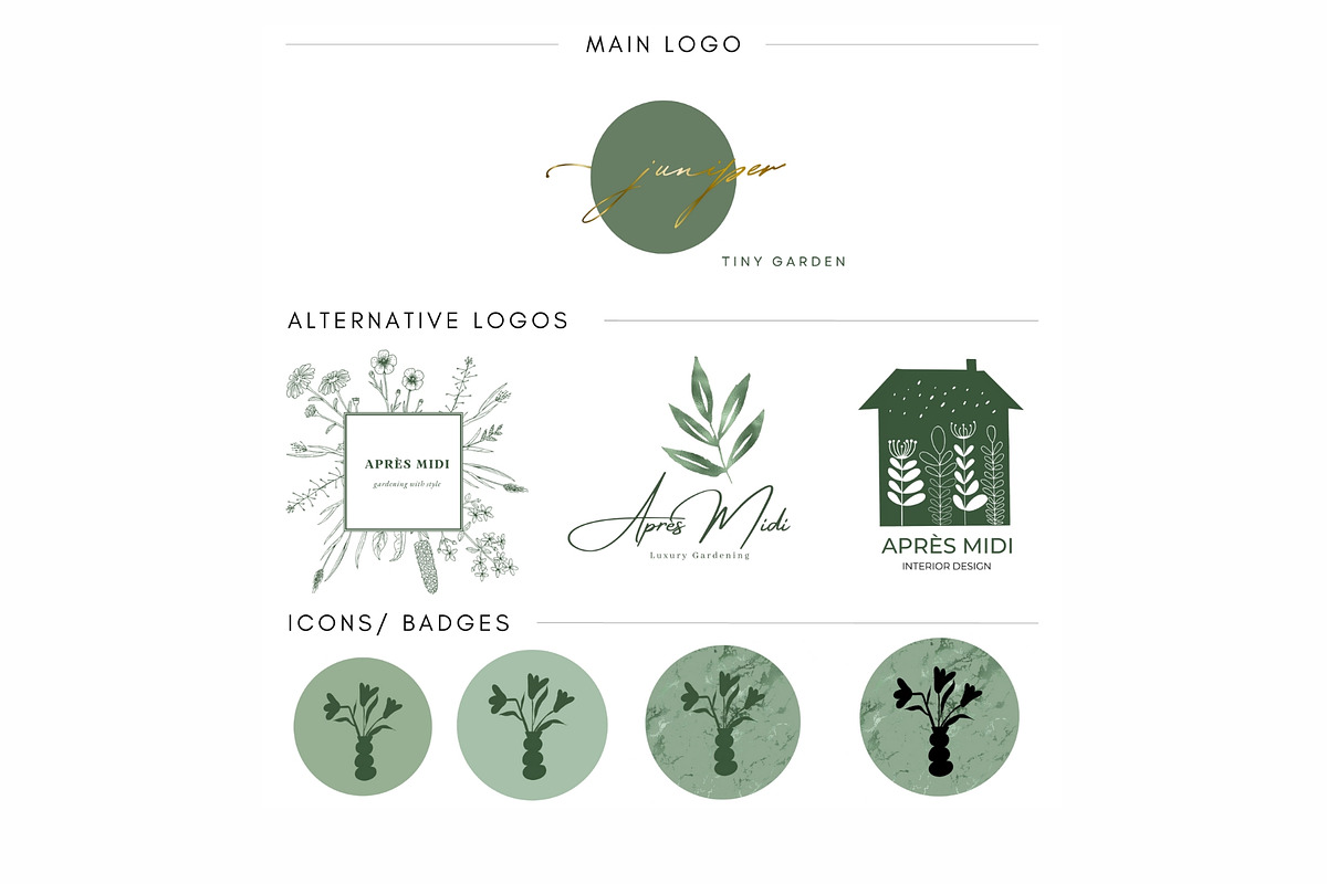 Canva Branding Kit Green Sage, a Branding & Logo Template by CopertiniStudio (Photo 2 of 8)
