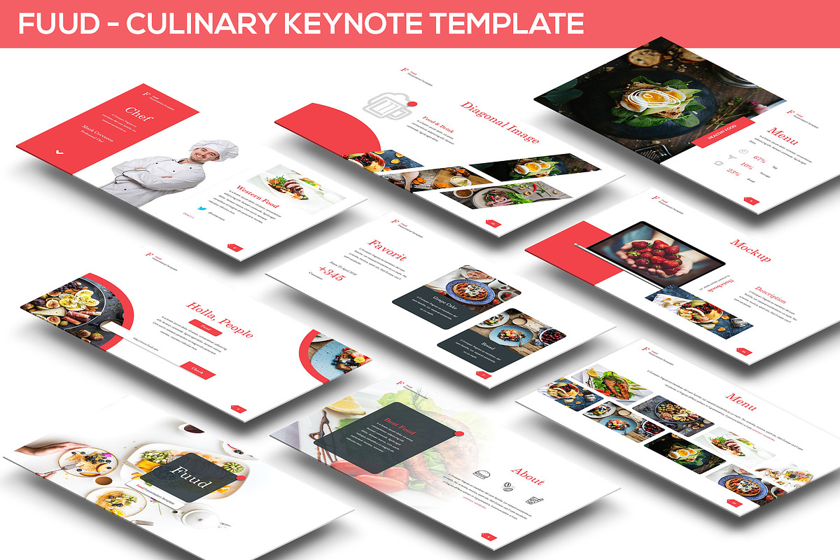 Fuud - Culinary Keynote Template, a Presentation Template by SlideFactory (Photo 1 of 2)