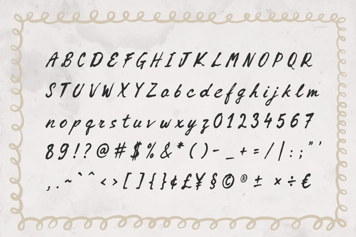 Broken Feeling – Handwritten Font, a Handwritten Font by decographstud (Photo 5 of 7)