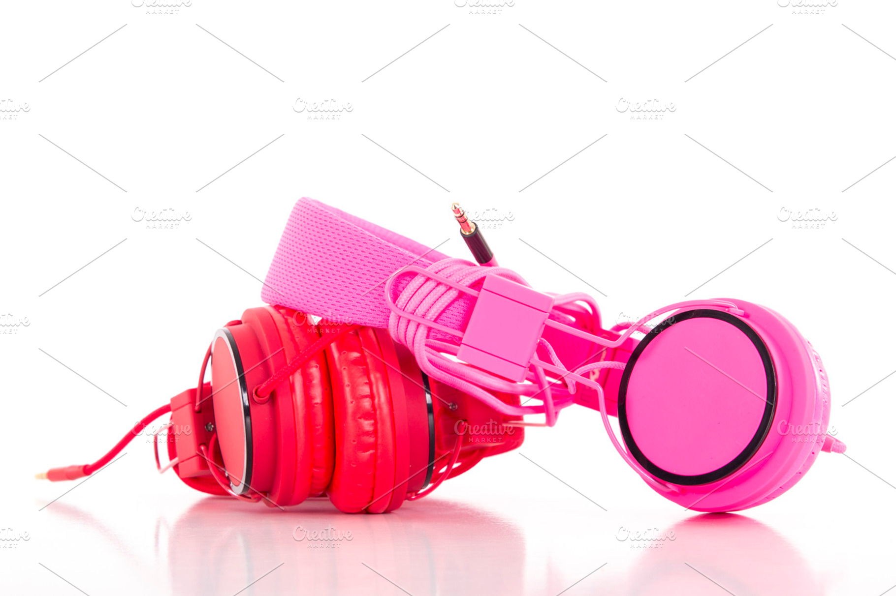 Headphones on table containing view, plastic, and eye, an Abstract Photo by Carlos Die Banyuls