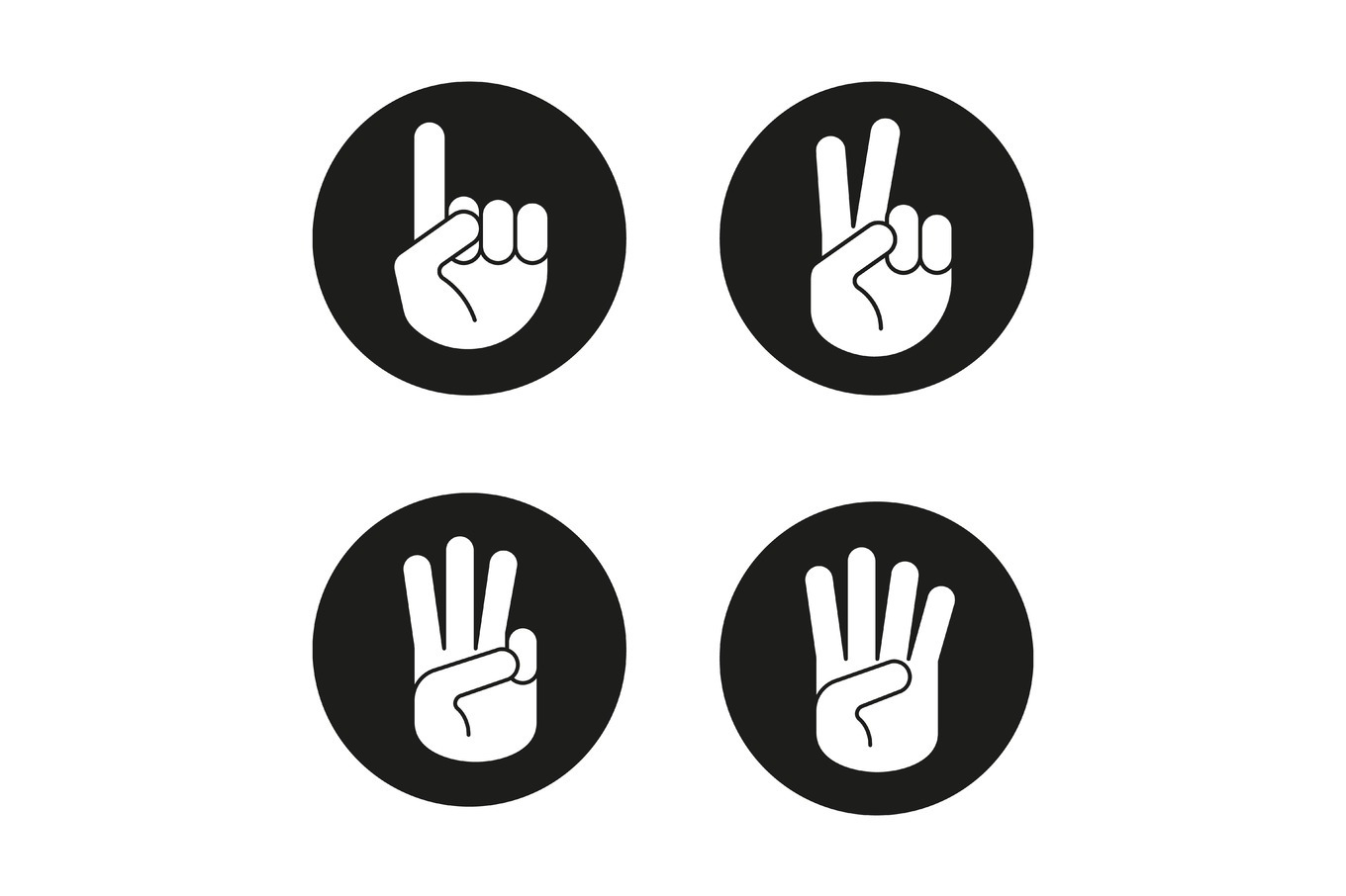 Hand gestures icons set, an Icon by IMG Visuals