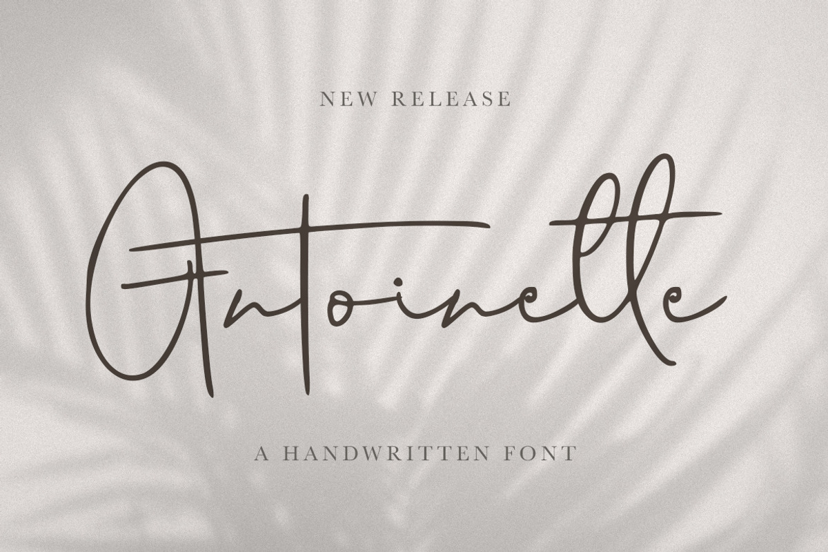 Antoinette - a Handwritten Font, a Script Font by Vava Aryanto (Photo 1 of 11)