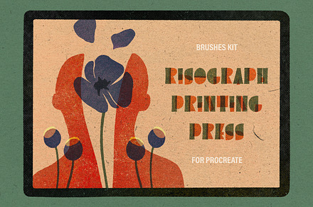 Printing Press Procreate Brushes, a Brush Add-On by pixelbuddha.net