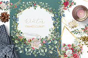 Watercolor winter Christmas frames, an Illustration by WonderWonder (Thumbnail 10 of 10)