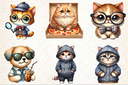 Quirky Dog and Cat Clipart, an Illustration by Rose Art (Thumbnail 3 of 7)