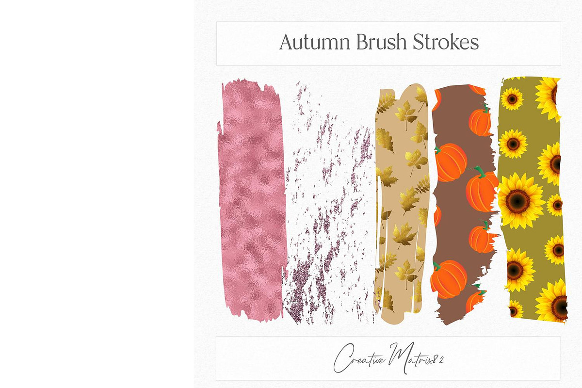 Autumn Brush Strokes Clipart, a Seasonal Illustration by Creative Matrix82 (Photo 2 of 6)