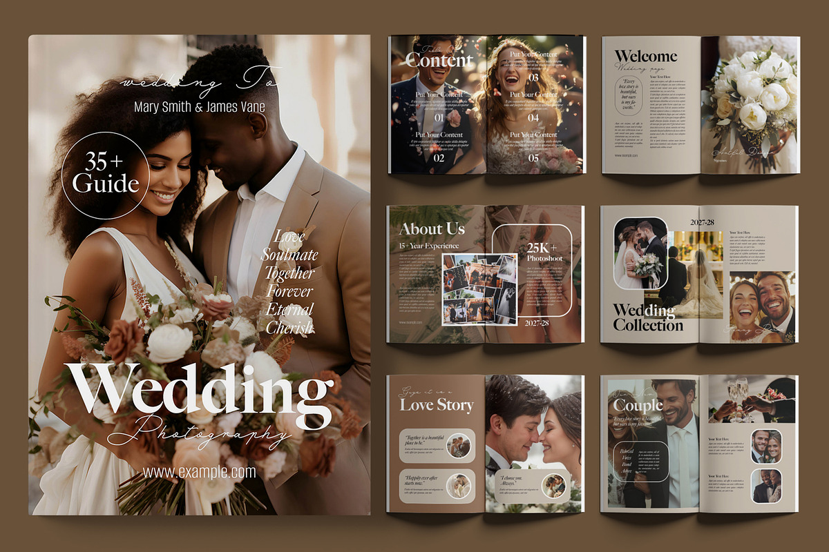 Wedding Photography Portfolio Layout, a Magazine Template by ContestDesign (Photo 1 of 3)