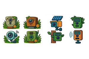 Variety of whimsical nature-themed, an Object Illustration by ZinetroN