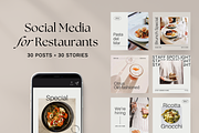 Restaurant Canva Instagram Kit, a Social Media Template by Rose & Co. (Thumbnail 1 of 8)