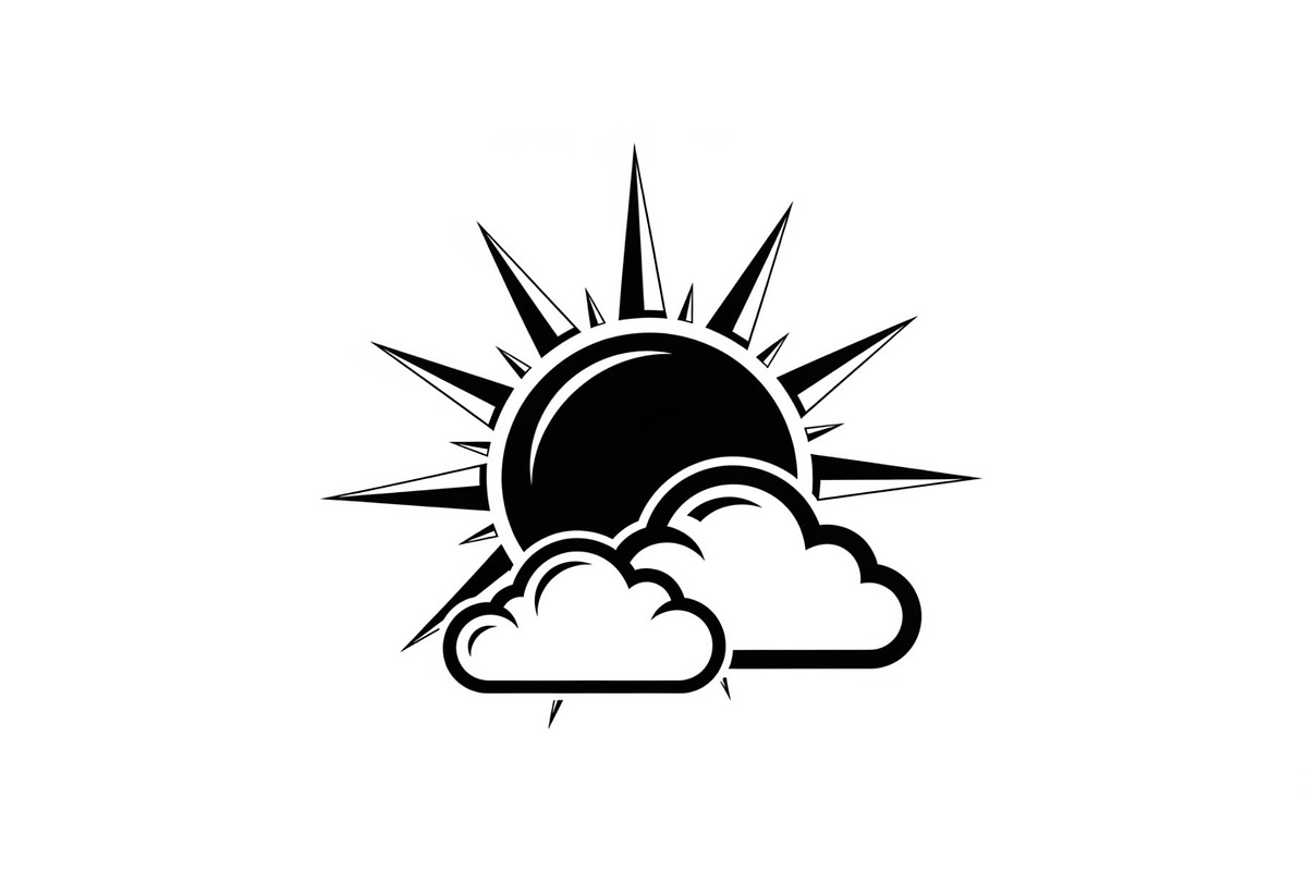 Sun Behind Clouds Silhouette Bundle, an Illustration by Gaye Art (Photo 10 of 31)