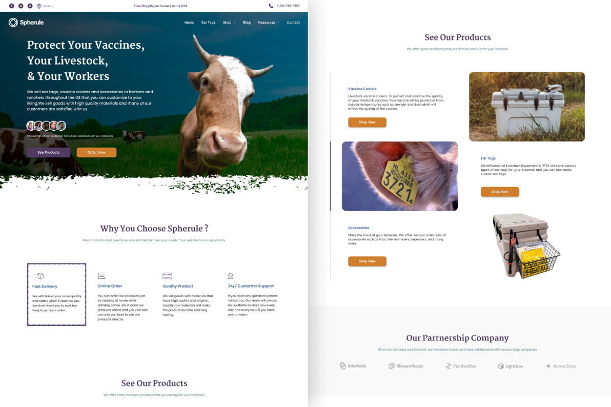 Animal Farm Agriculture Landing Page, a Marketing Template by Bertolt.brecht (Photo 5 of 7)