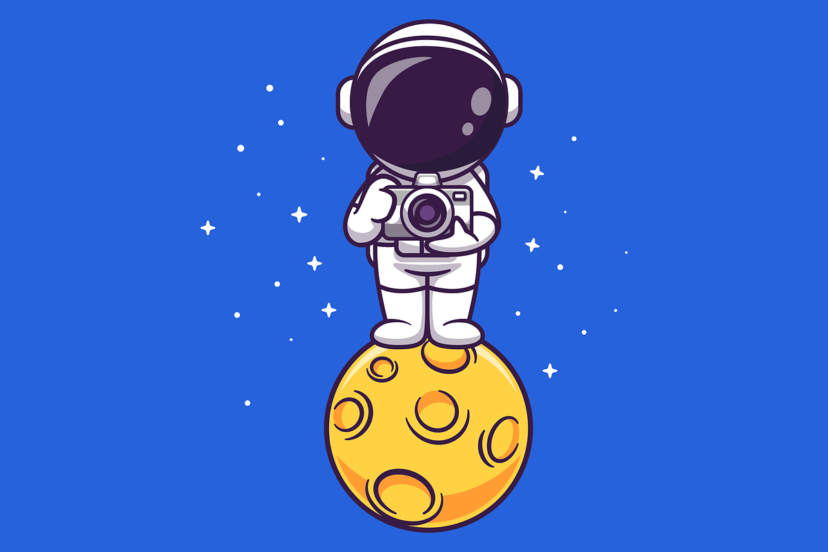 Cute Astronaut Holding Camera, a Technology Illustration by Catalyst Labs (Photo 1 of 3)
