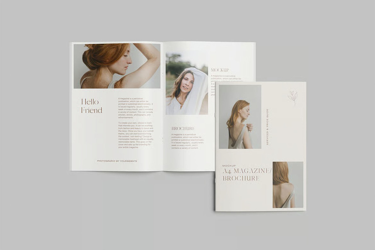 A4 Brochure Mockups, an Advertising Mockup by zpackcreative (Photo 4 of 7)