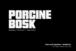 Porcine Bosk - Modern Typeface