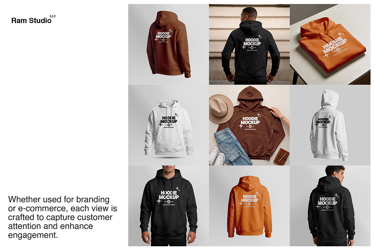Hoodie Mockup for Apparel Branding, a Hoody Mockup by RamStudio2 (Photo 2 of 7)