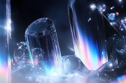 A close-up view of crystalline structures with a glossy surface, reflecting lig, an Arts & Entertainment Photo by Textures & Backgrounds