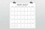 2027 Square Calendar Template, a Stationery Template by Running With Foxes (Thumbnail 2 of 5)