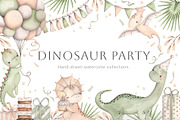 Dinosaur party, an Animal Illustration by NellyaEgorova (Thumbnail 1 of 10)